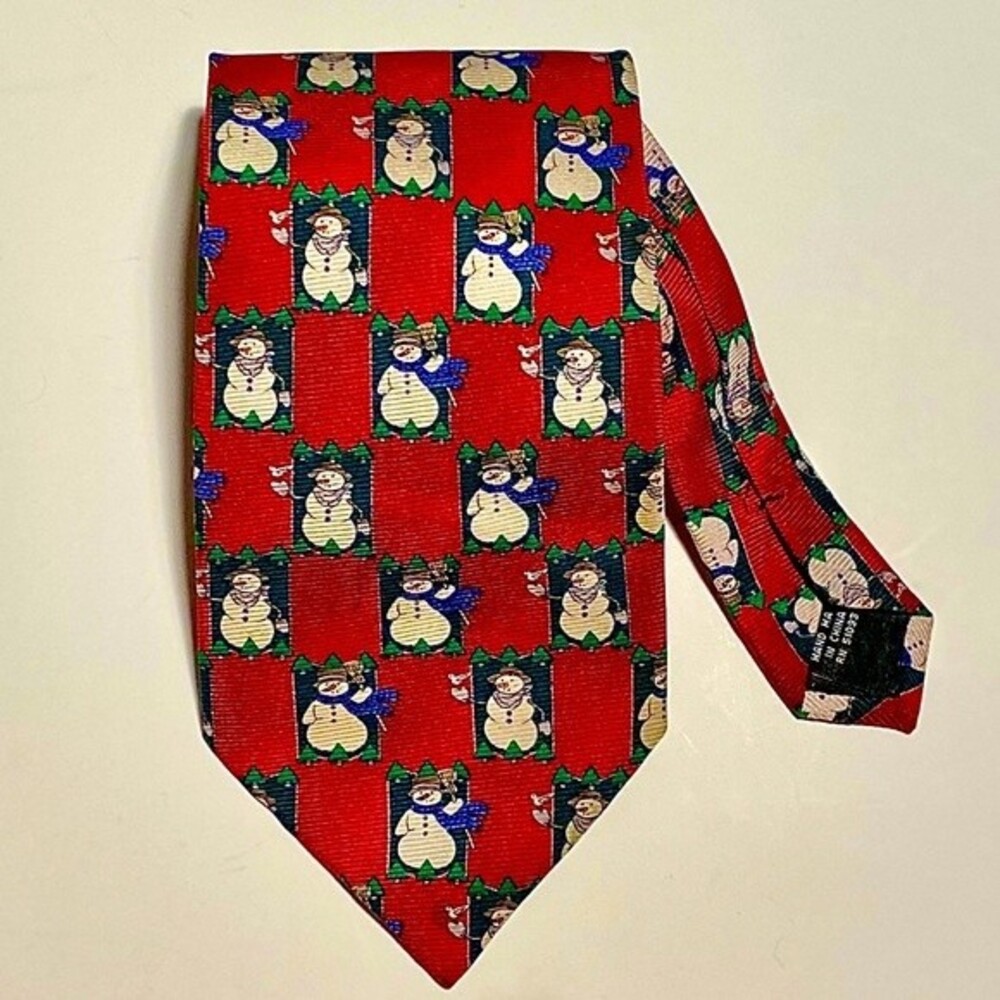 🌟 Hallmark MMG Snowman Silk Tie